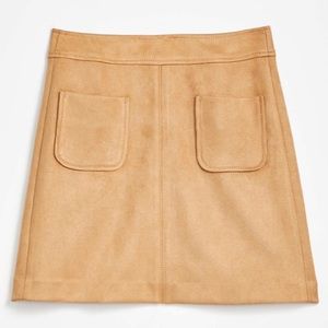 NWT Loft Faux Suede Pocket Skirt
